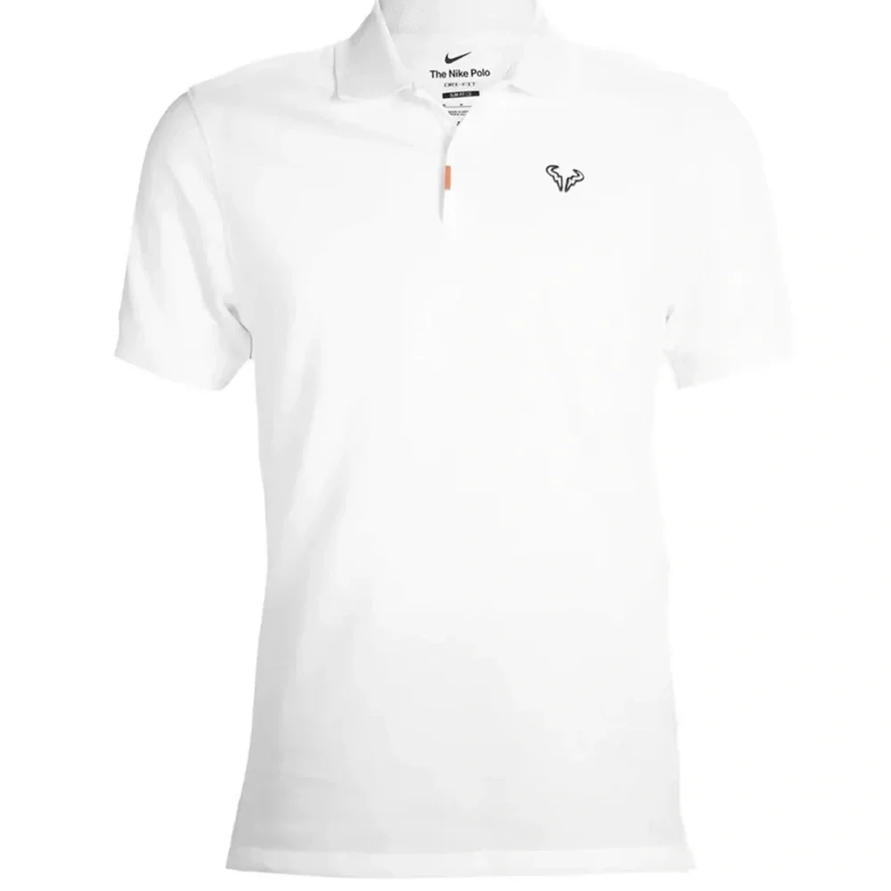 Nike The Nike Polo Rafael Nadal Tennis Slim Fit Shirt White DD8532-100 - Picture 2 of 6
